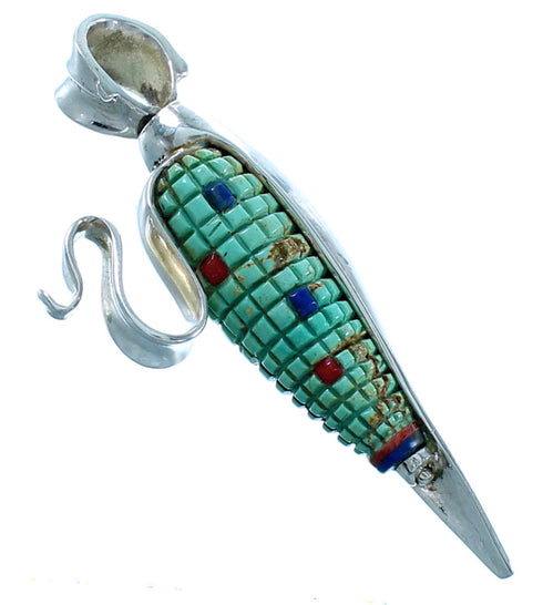Turquoise Multicolor Corn Slide Pendant PS58648